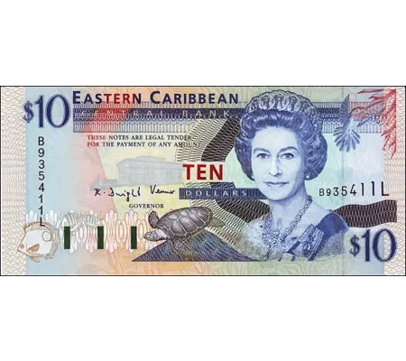Saint Lucia - 10 Dollars - (1994) - P32L - B216l - Unc