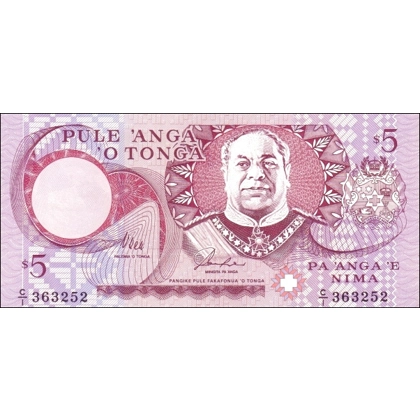Tonga - 5 Pa'anga - P33a - ND(1995) - B208a