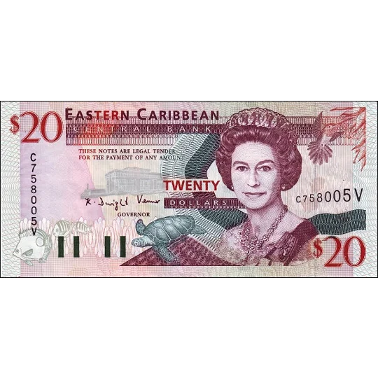 Saint Vincent - 20 Dollars - (1994) - P33v - B217V - Unc