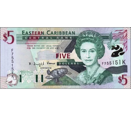 Saint Kitts - 5 Dollars - (2001) - P37k - B221K1 - Unc