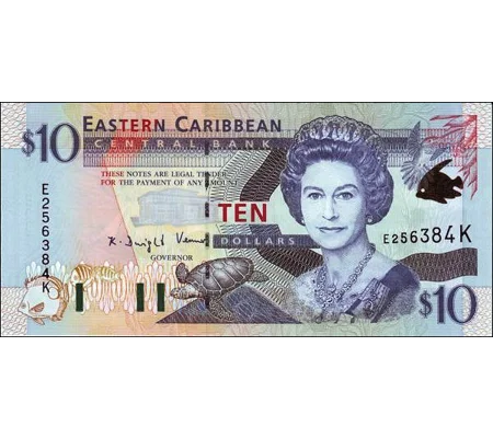Saint Kitts - 10 Dollars - (2001) - P38k - B222k - Unc