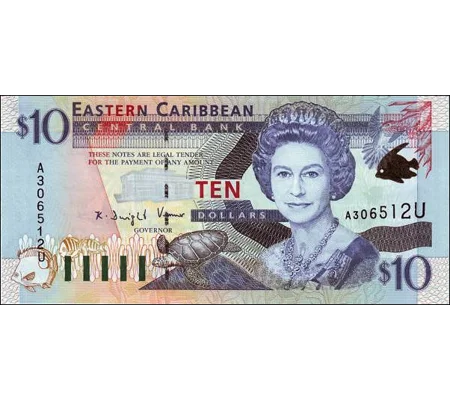 Anguilla - 10 Dollars - (2001) - P38U - B222U - Unc