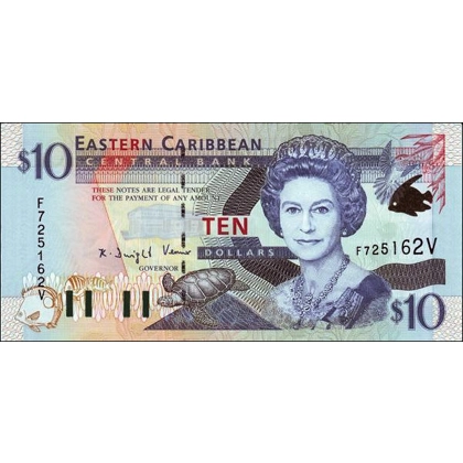 East Caribbean - P38v - 10 Dollars - (2001) - B222V