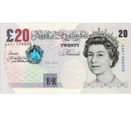 20 pounds - 1999 - P390 - B200a - Unc