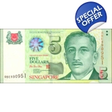 Singapore - 5 Dollars - P39 - B133 Singapore - 5 Dollars - P39 - B133