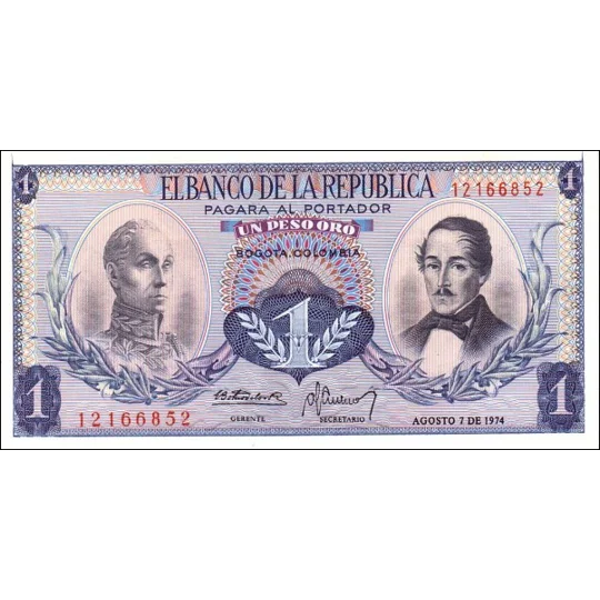 1 peso - 1974 - P404e - B947r - Unc
