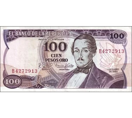 100 pesos - 1980 - P418c - B958c - Unc