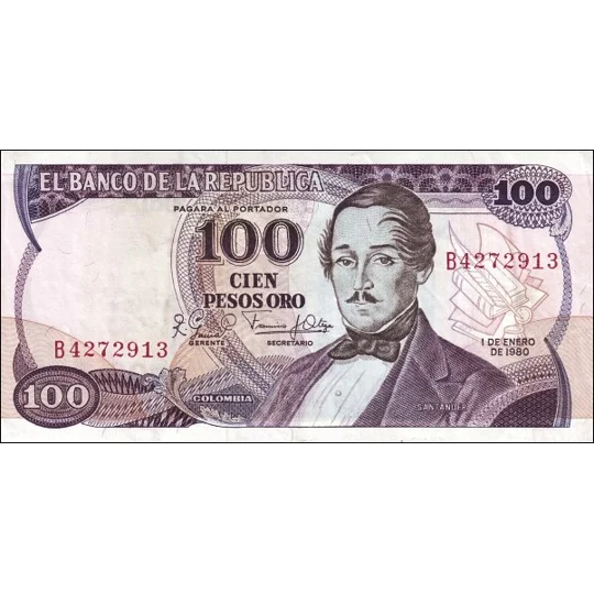 100 pesos - 1980 - P418c-C - B958c - Unc