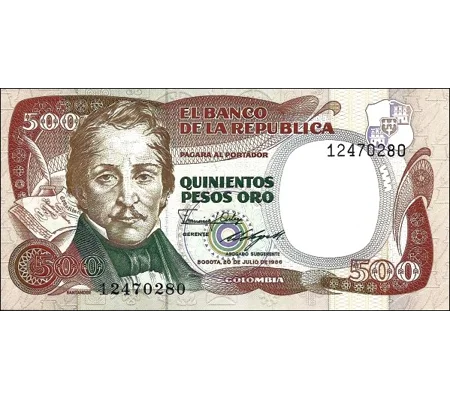 500 peso - 1986 - P423c - B968e _ Unc