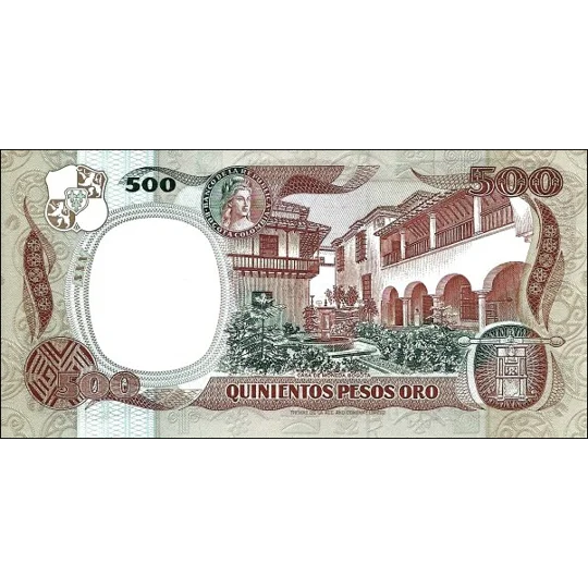 500 peso - 1986 - P423c - B968e _ Unc