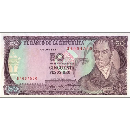 50 pesos - 1985 - P425a - B954e - Unc