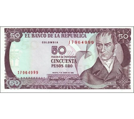 50 pesos - 1986 - P425b - B954f - Unc