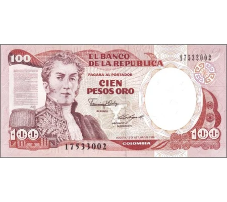 100 pesos - 1986 - P426c - B964e - Unc