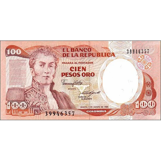 100 pesos - 1989 - P426d - B965a - Unc