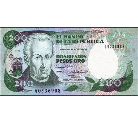 200 pesos - 1987 - P429d - B967f - Unc