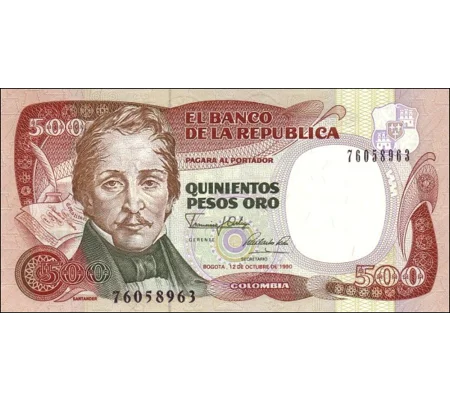 500 pesos - 1990 - P431d - B968i - Unc