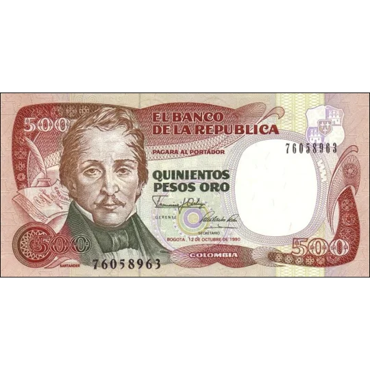 500 pesos - 1990 - P431d - B968i - Unc
