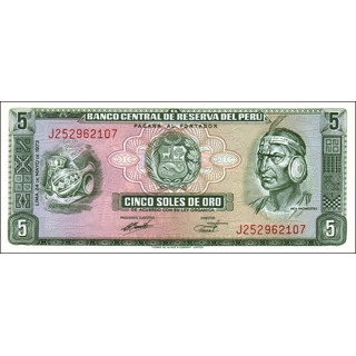 Peru - 5 Soles de Oro -..