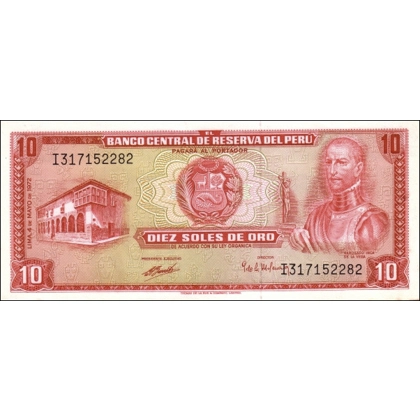 Peru - 10 Soles de Oro - P100c - 1972