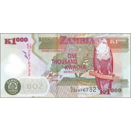 Zambia - 1.000 Kwacha - 2008 - P44f - B146f