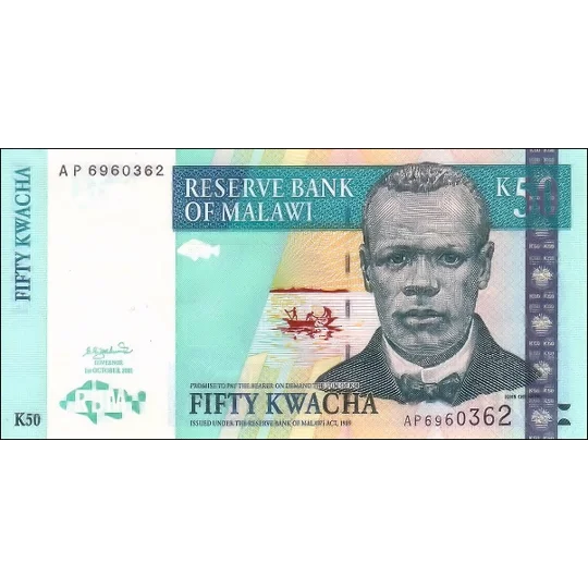 50 Kwacha - 2001 - P45a - B144a - Unc