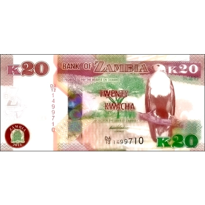 Zambia - 20 Kwacha - 2012 - P52a - B155a