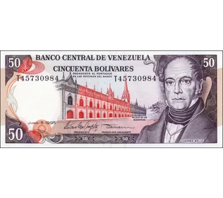 50 Bolivares - 1995 - P65e - B332d - Unc
