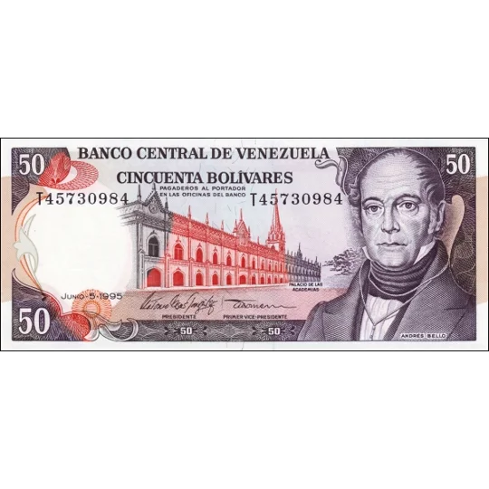 50 Bolivares - 1995 - P65e - B332d - Unc