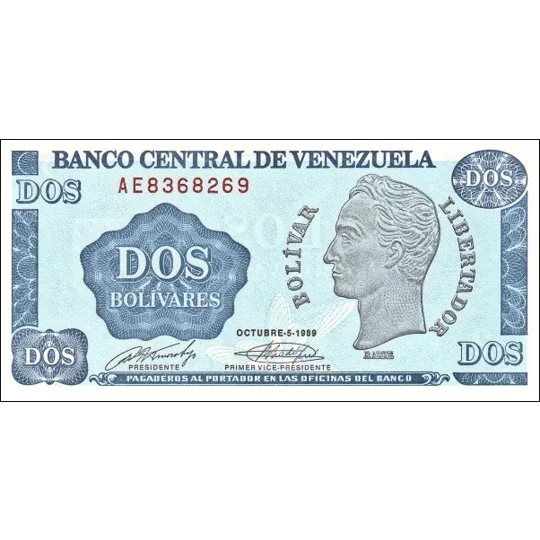 2 Bolivares - 1989 - P69 - B341 - Unc