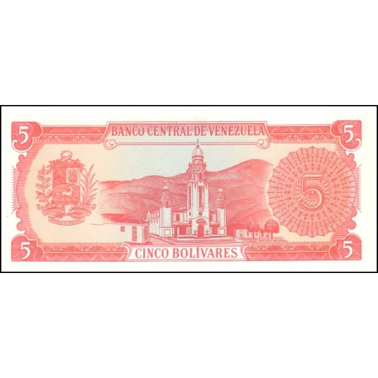 5 Bolivares - 1989 - P70a - B322a - 7 digits
