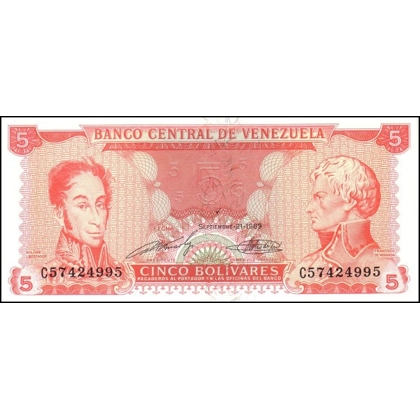 Venezuela - 5 Bolivares - P70b - B322a