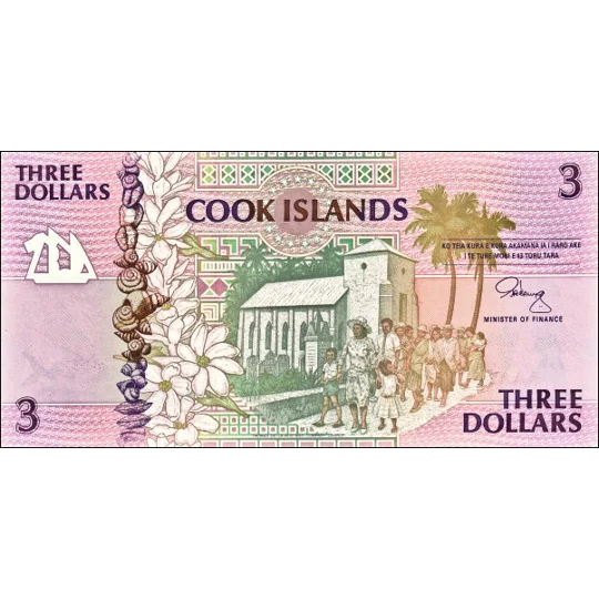 3 Dollars - 1992 - P7 - B107a - Unc
