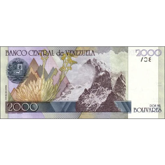 2000 Bolivares - 1998 - P80 - B351 - Unc