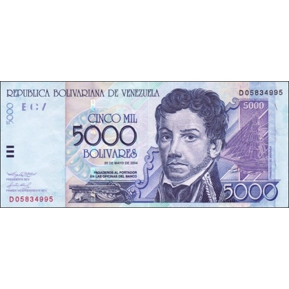 Venezuela - 5000 Bolivares - 2004 - P84c - B352