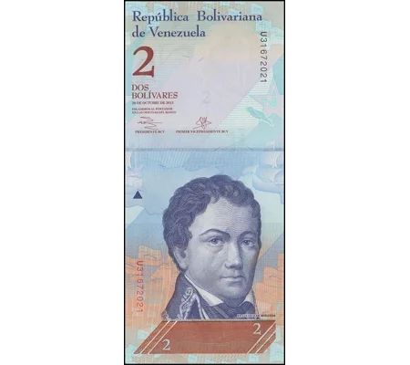 2 bolivares - 2013 - P88f - B358f - Unc
