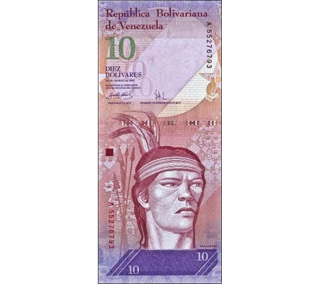 10 Bolivares - 2007 - P90a - B360a - Unc