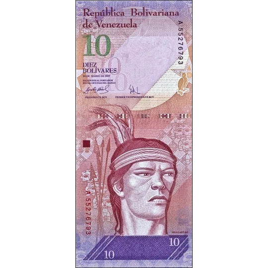 10 Bolivares - 2007 - P90a - B360a - Unc