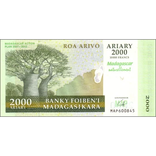 2000 Ariary - 2007 - P93 - B330a - Unc