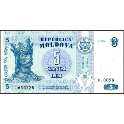 Moldova - 5 Lei - 2005 - P9d - B109d