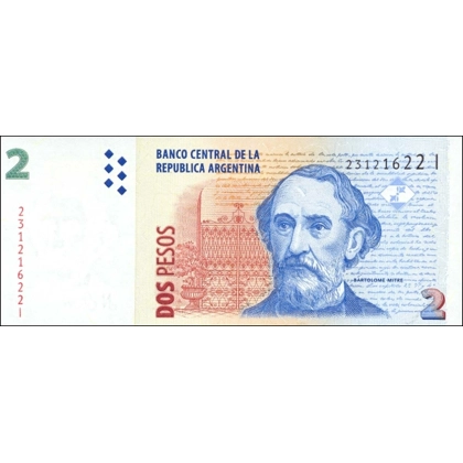 Argentina - 2 Pesos - (2008) - P352-5 - B405f