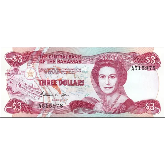 3 Dollars - 1974 - P44 - B309a - Unc