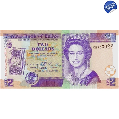 Belize - 2 Dollars - 1999 - P60a - B318a