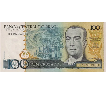 100 Cruzados - 1987 - P211b - B833b - Unc