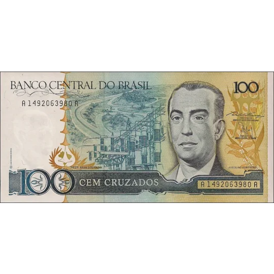 100 Cruzados - 1987 - P211b - B833b - Unc