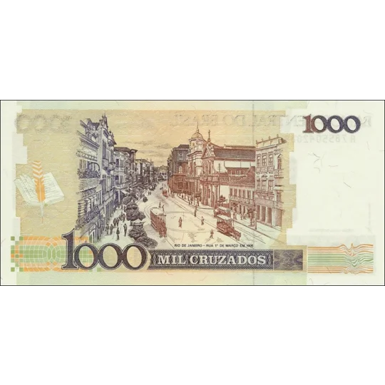 1000 Cruzados - 1988 - P213b - B835b - Unc