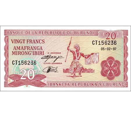 20 Francs - 1997 - P27d - B215 - Unc