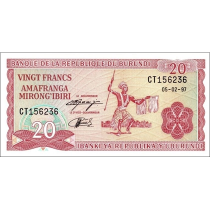 Burundi - 20 Francs - 1997 - P27d