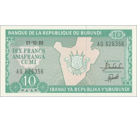 10 Francs - 1989 - P33b - B214 - Unc