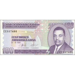 100 Francs - 1993 - P37.. 100 Francs - 1993 - P37..