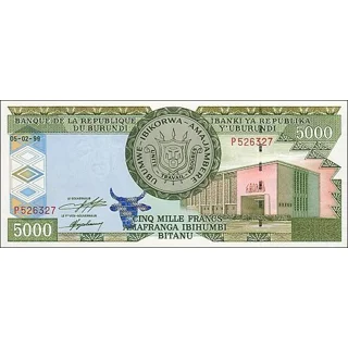 5000 Francs - 1999 - P4..